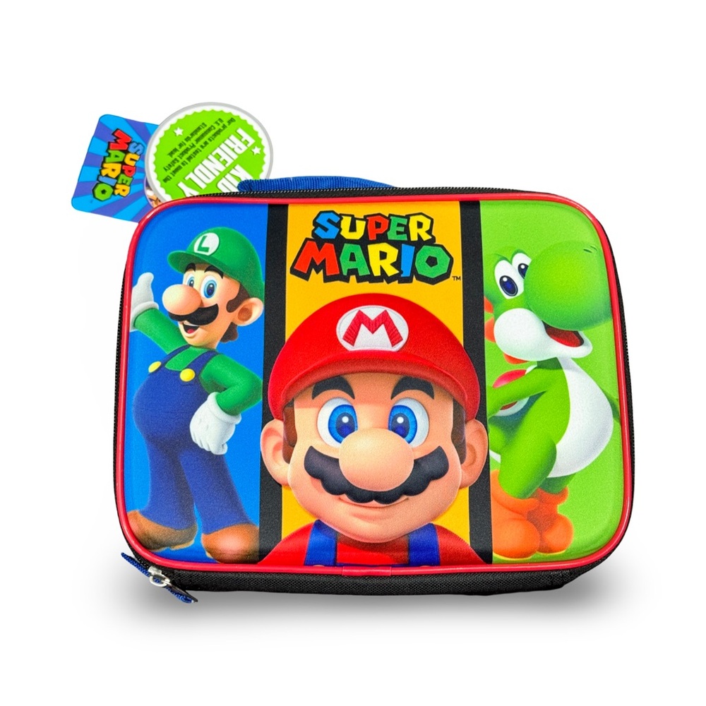 Super Mario Kids Lunch Tote Lunchbox NWT NEW